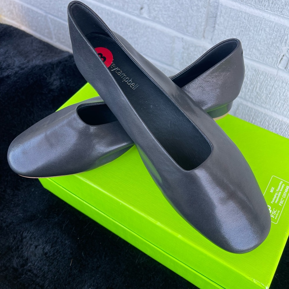 Jeffrey Campbell Gray Flats Minimalist Loafers